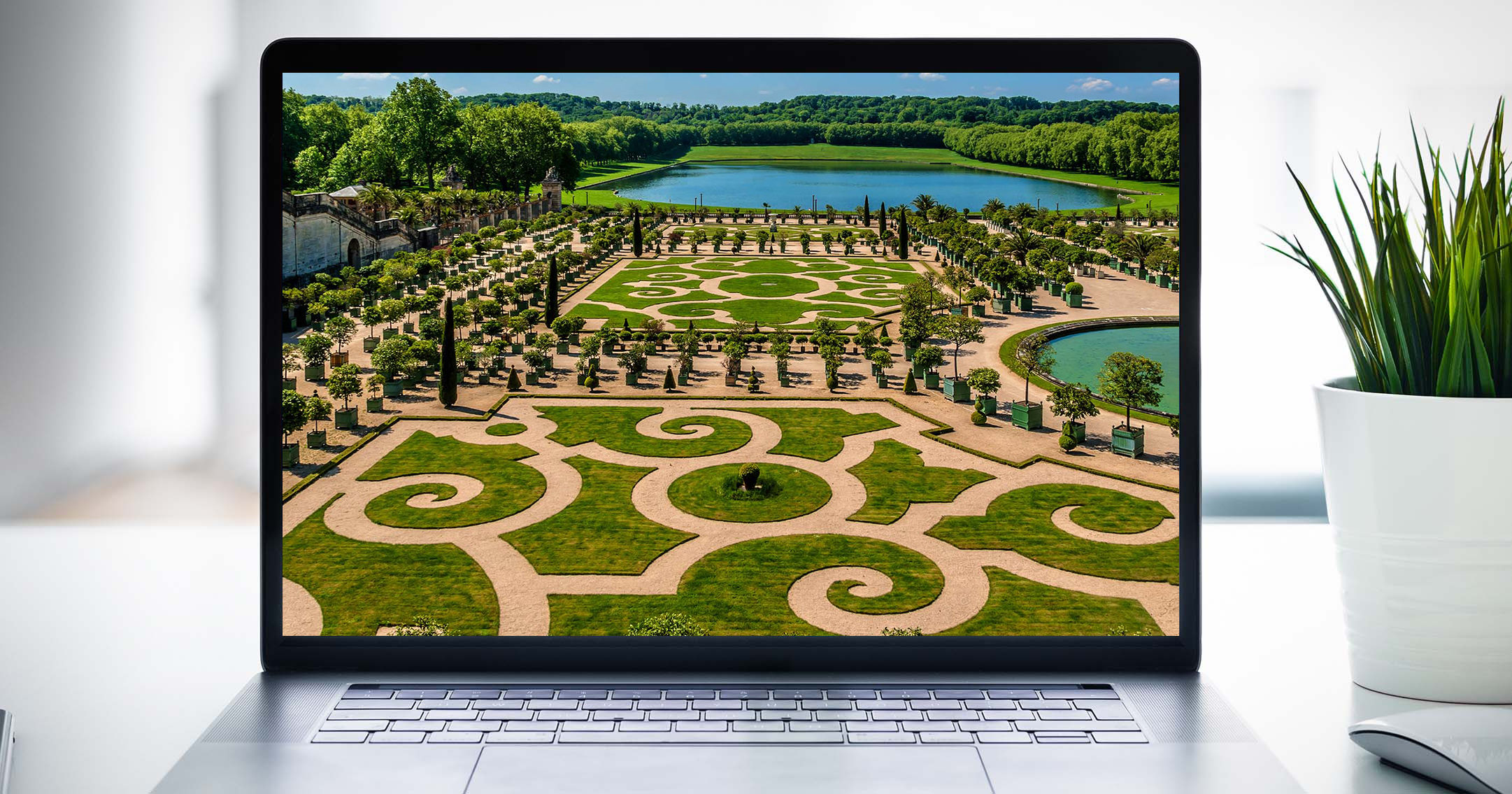 computer screen showing gardens
